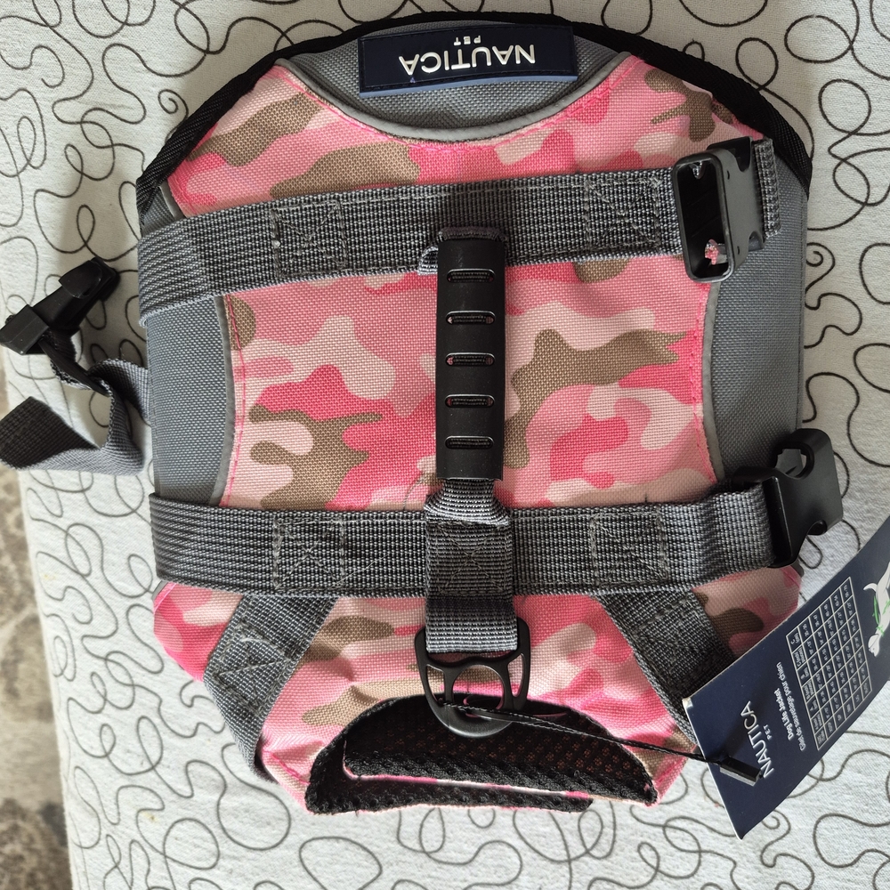 Nautica Pink Camo Dog Harness